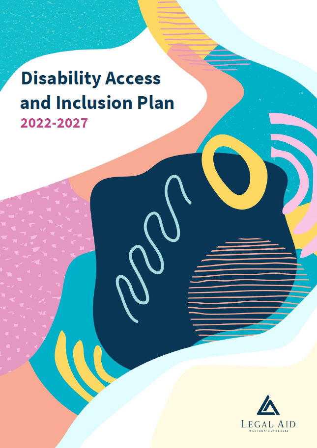 Front cover image of Legal Aid WA's Disability Access and Inclusion Plan
